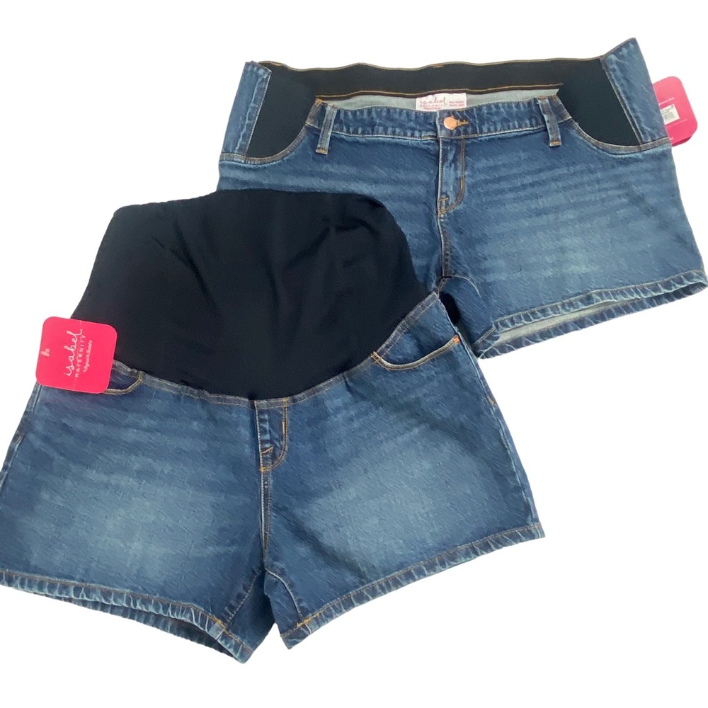 Isabel Maternity Midi Short Shorts- 2 pair